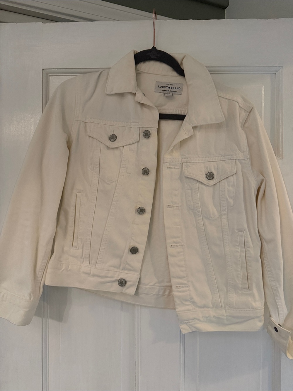 Lucky Brand Off-White Denim Jacket